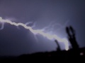 Thunderstorm at night with lightning